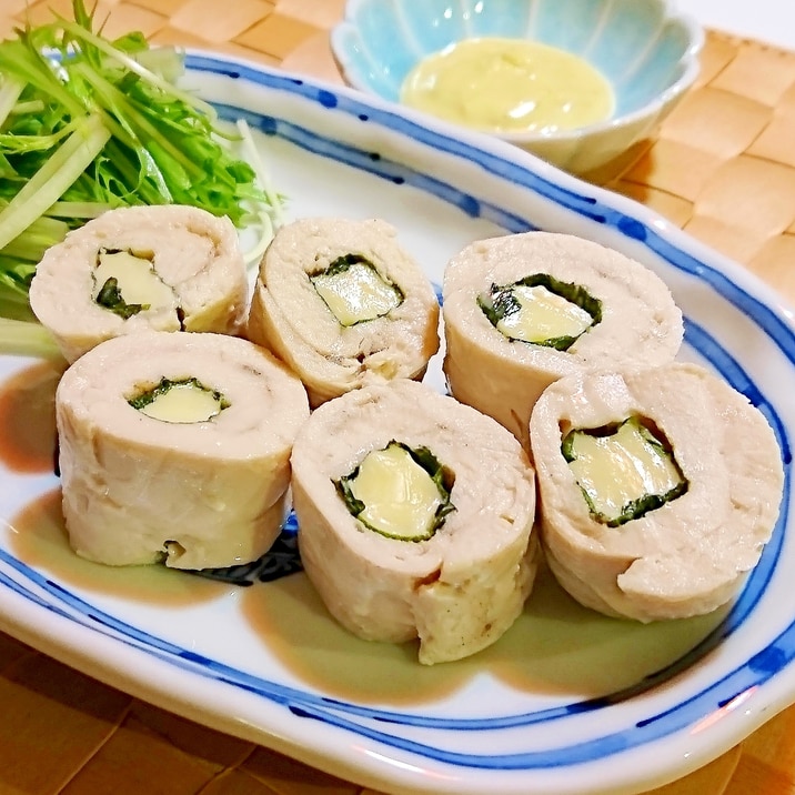 しそチーズ入りささみ巻き レンジ蒸し レシピ 作り方 By メリッコ 楽天レシピ